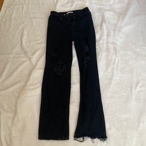 PacSun Boyfriend Black Ripped Jeans